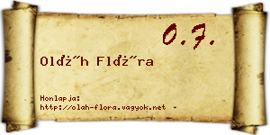 Oláh Flóra névjegykártya