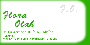flora olah business card